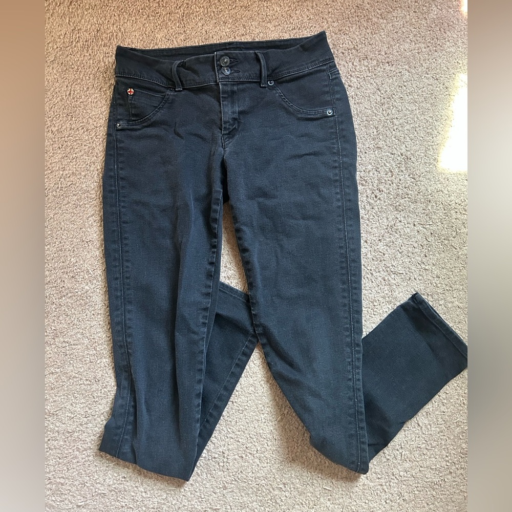 Hudson Colin Skinny Black Jeans. Sz 28